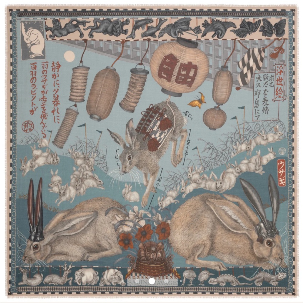 Sabina Savage Large Wool Silk Scarf